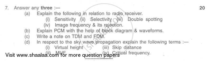Basic of Analog and Digital Communication Systems 2008-2009 - B.E. - Semester 4 (SE Second Year) - University of Mumbai question paper with PDF download