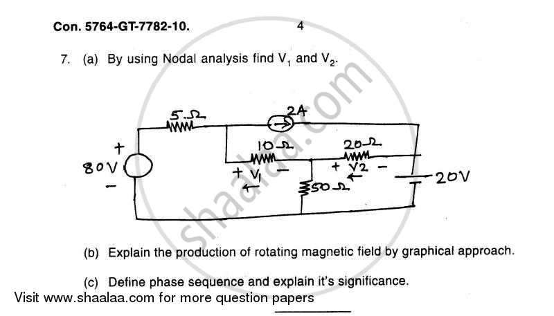 Basic Electrical and Electronics Engineering 2010-2011 - B.E. - Semester 1 (FE First Year) - University of Mumbai question paper with PDF download