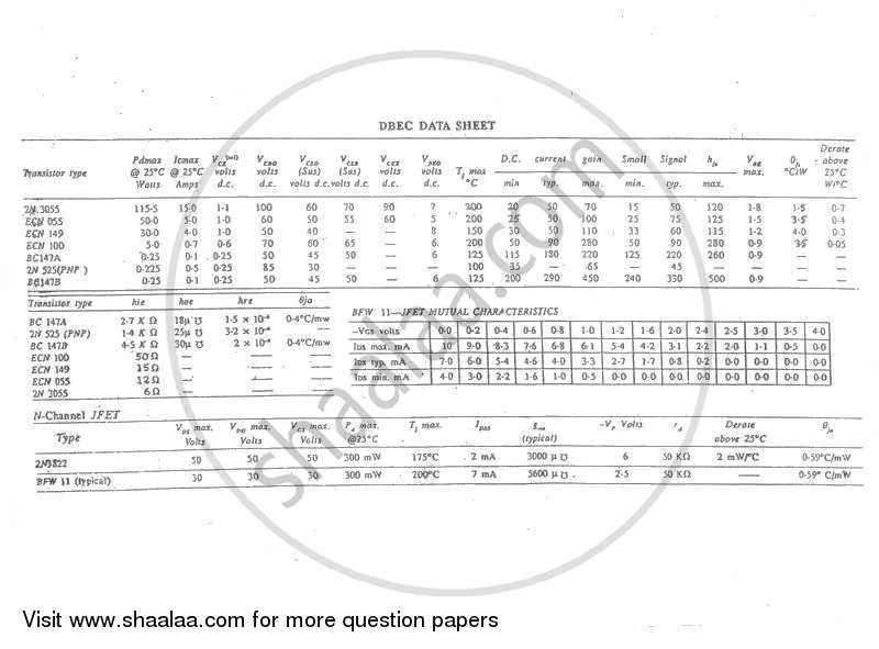 Basic Electronics Circuits 2008-2009 - B.E. - Semester 3 (SE Second Year) - University of Mumbai question paper with PDF download