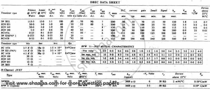 Basic Electronics Circuits 2010-2011 - B.E. - Semester 3 (SE Second Year) - University of Mumbai question paper with PDF download