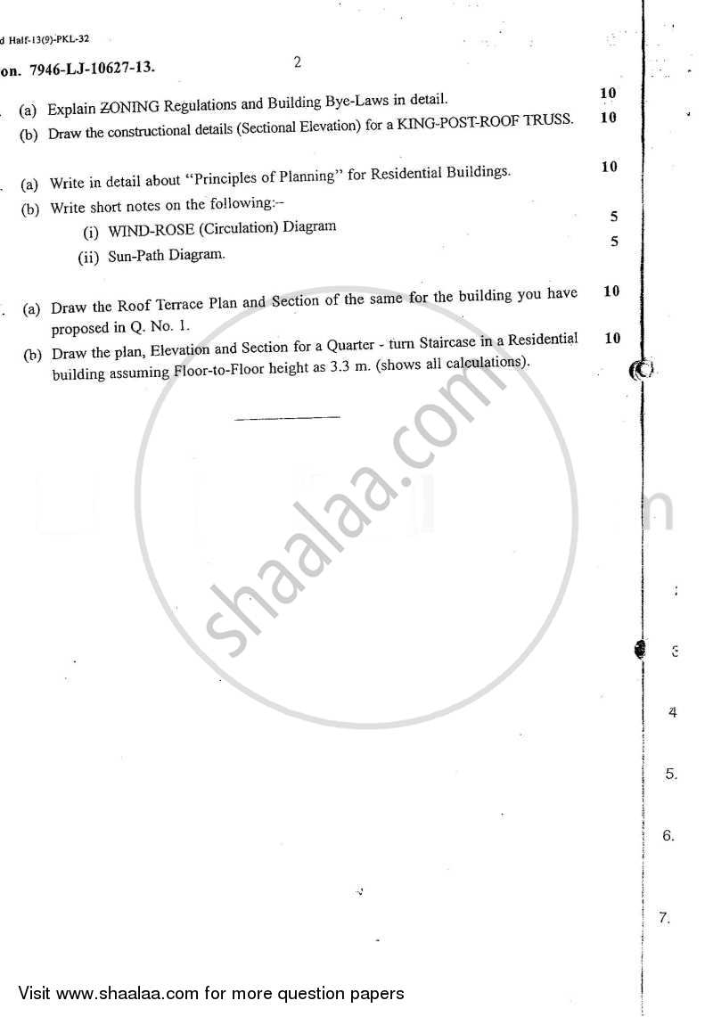 Building Design and Drawing 1 2013-2014 - B.E. - Semester 4 (SE Second Year) - University of Mumbai question paper with PDF download