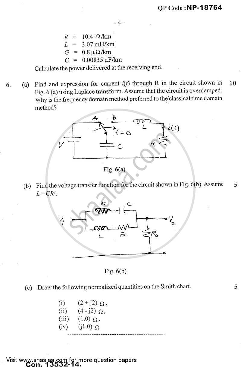 Circuits and Transmission Lines 2013-2014 - B.E. - Semester 3 (SE Second Year) - University of Mumbai question paper with PDF download