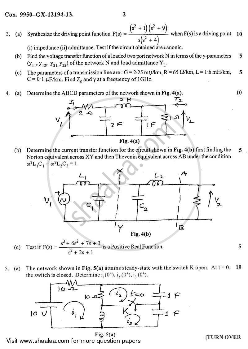 Circuits and Transmission Lines 2013-2014 - B.E. - Semester 3 (SE Second Year) - University of Mumbai question paper with PDF download
