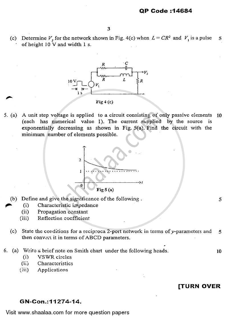 Circuits and Transmission Lines 2014-2015 - B.E. - Semester 3 (SE Second Year) - University of Mumbai question paper with PDF download