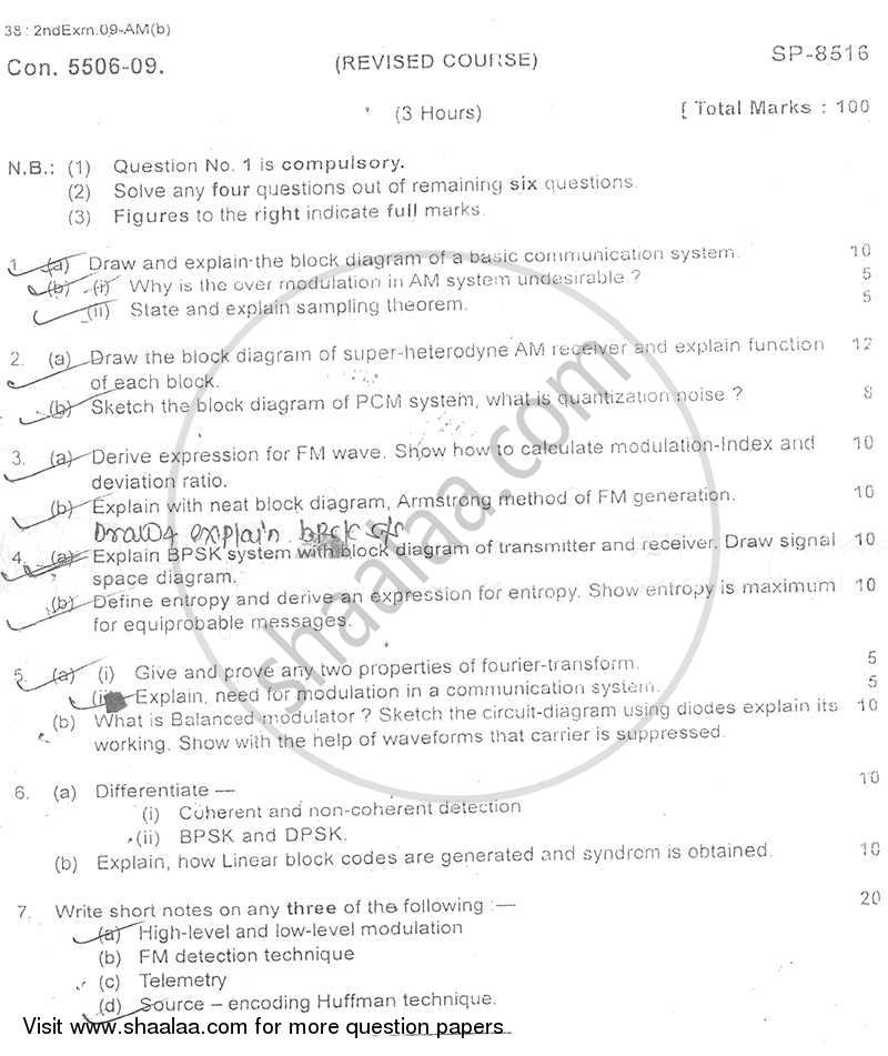 Communication Engineering 2009-2010 - B.E. - Semester 5 (TE Third Year) - University of Mumbai question paper with PDF download