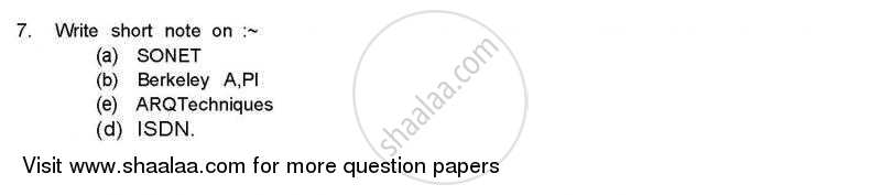 Communication Networks 2010-2011 - B.E. - Semester 7 (BE Fourth Year) - University of Mumbai question paper with PDF download