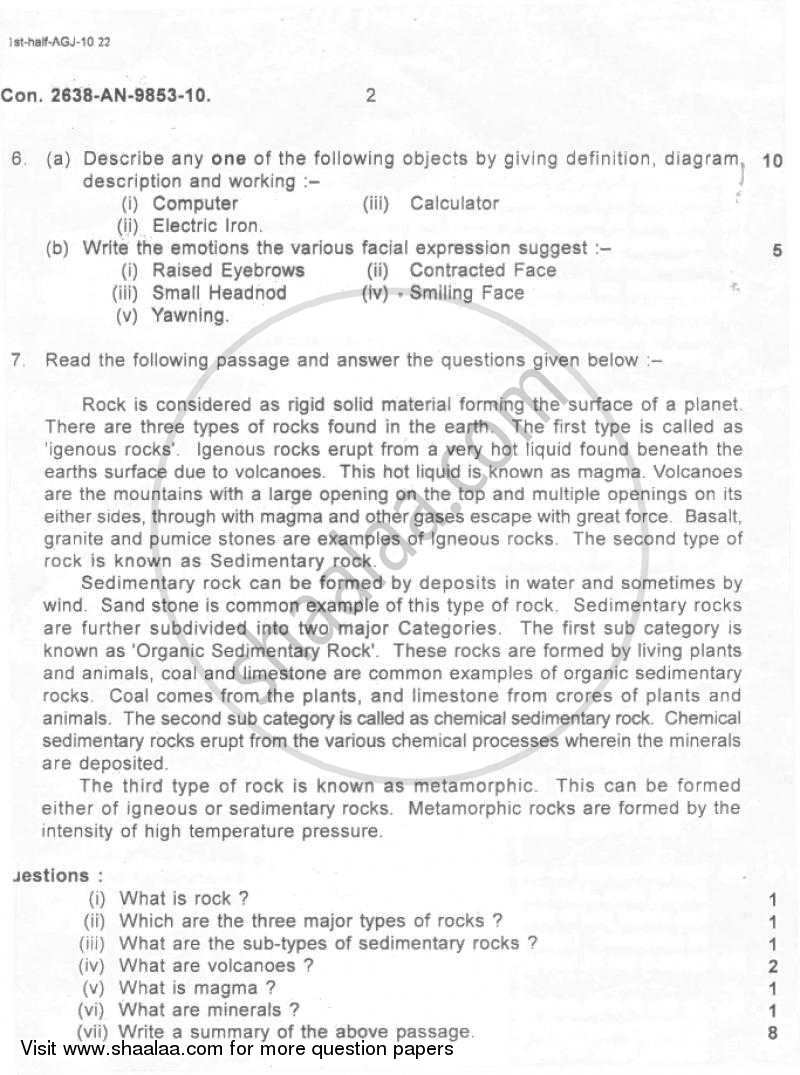 Communication Skills 2009-2010 - B.E. - Semester 2 (FE First Year) - University of Mumbai question paper with PDF download