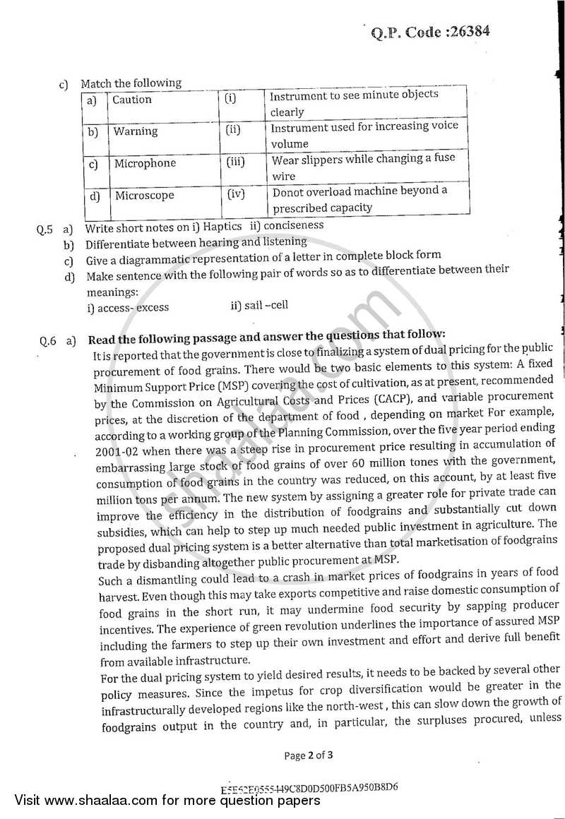 Communication Skills 2017-2018 - B.E. - Semester 2 (FE First Year) - University of Mumbai question paper with PDF download