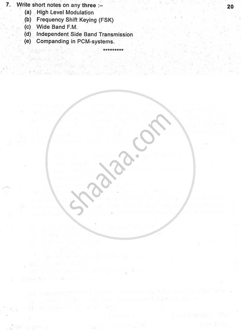 Communication Systems 2009-2010 - B.E. - Semester 5 (TE Third Year) - University of Mumbai question paper with PDF download