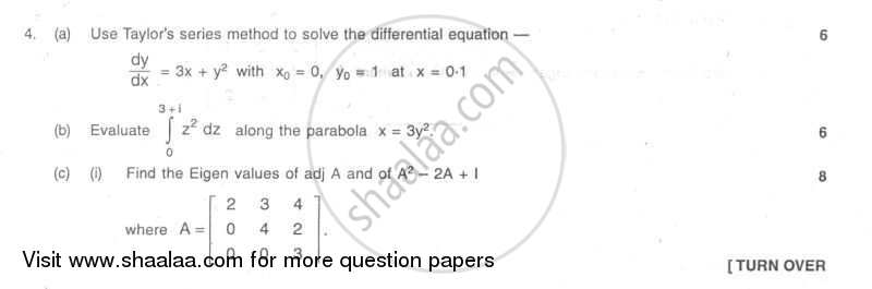 Computational Mathematics 2006-2007 - B.E. - Semester 4 (SE Second Year) - University of Mumbai question paper with PDF download