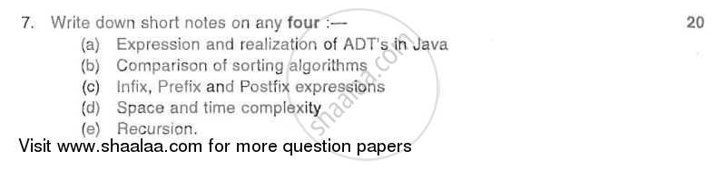 Data Structure and Algorithm Analysis 2011-2012 - B.E. - Semester 3 (SE Second Year) - University of Mumbai question paper with PDF download