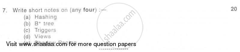 Database Management Systems 2010-2011 - B.E. - Semester 4 (SE Second Year) - University of Mumbai question paper with PDF download