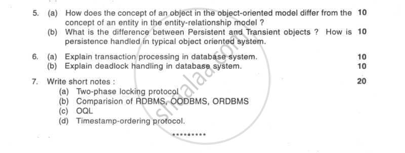 Database Technologies 2008-2009 - B.E. - Semester 6 (TE Third Year) - University of Mumbai question paper with PDF download