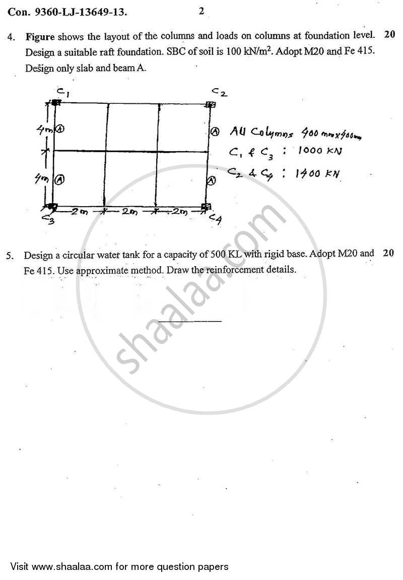 Design and Drawing of Reinforced Concrete Structures 2013-2014 - B.E. - Semester 8 (BE Fourth Year) - University of Mumbai question paper with PDF download