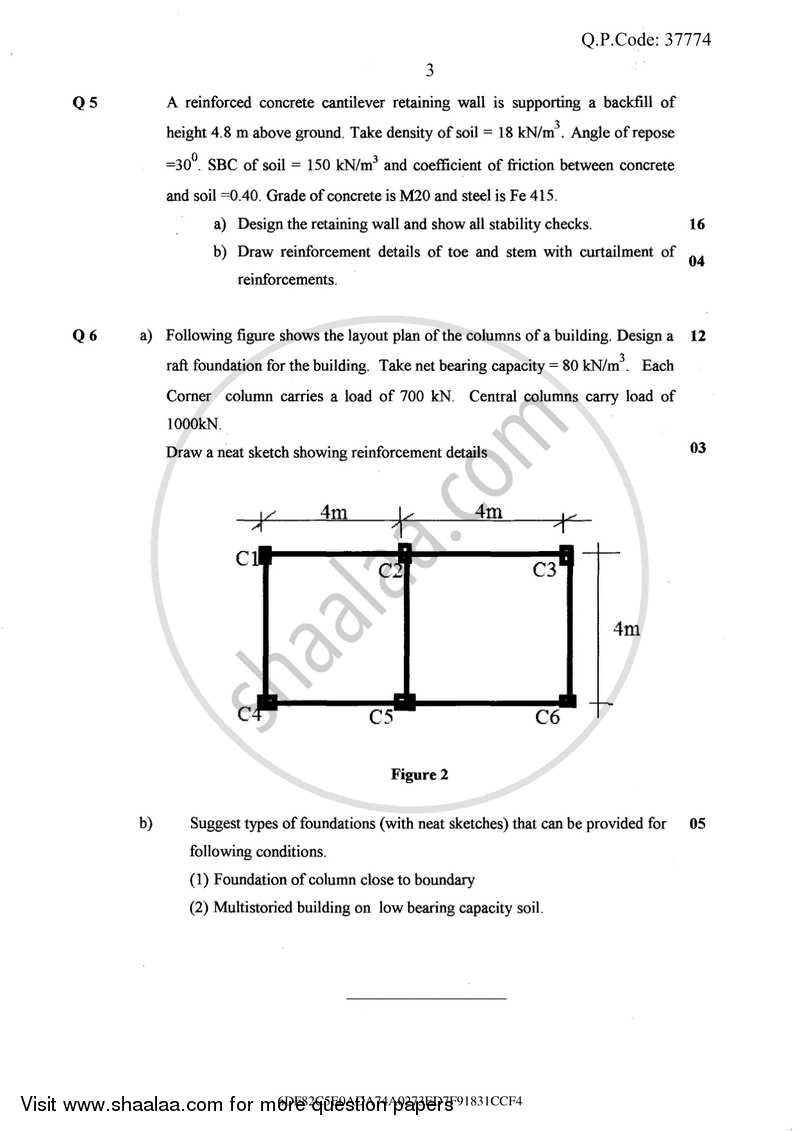 Design and Drawing of Reinforced Concrete Structures 2017-2018 - B.E. - Semester 8 (BE Fourth Year) - University of Mumbai question paper with PDF download