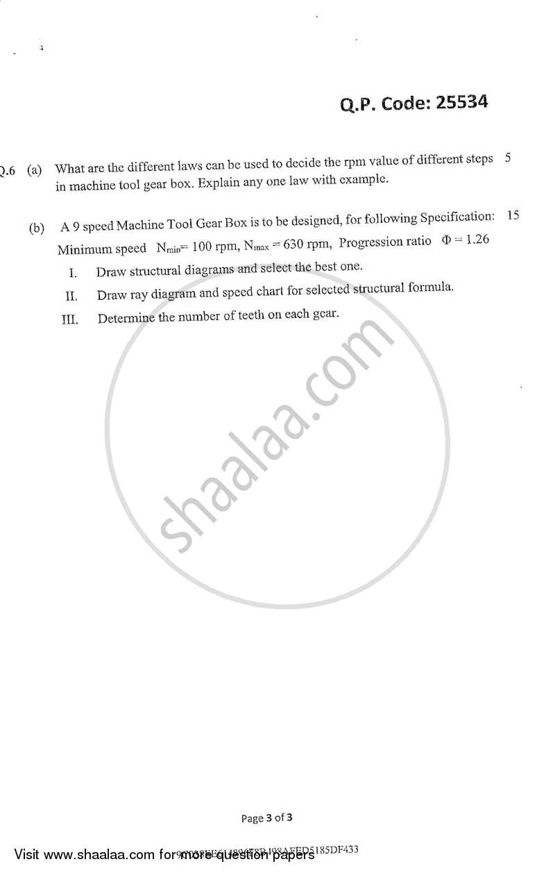 Design of Mechanical Systems 2017-2018 - B.E. - Semester 8 (BE Fourth Year) - University of Mumbai question paper with PDF download