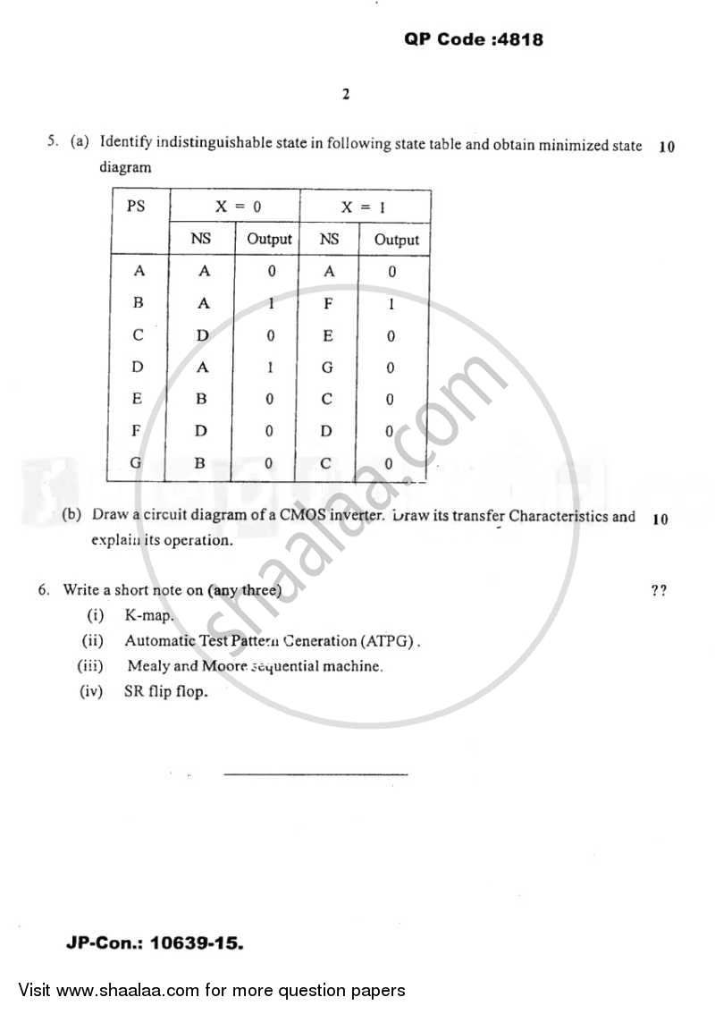 Digital Circuits and Design 2014-2015 - B.E. - Semester 3 (SE Second Year) - University of Mumbai question paper with PDF download