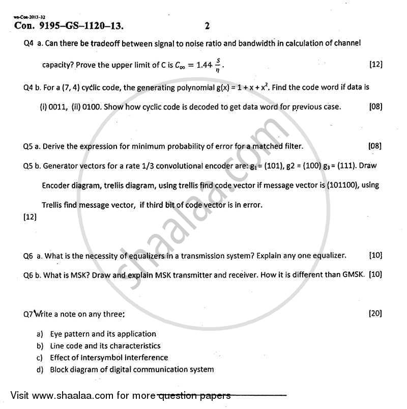 Digital Communication 2012-2013 - B.E. - Semester 5 (TE Third Year) - University of Mumbai question paper with PDF download