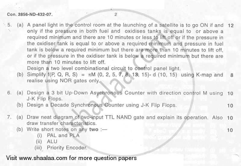 Digital Logic Design and Application 2006-2007 - B.E. - Semester 3 (SE Second Year) - University of Mumbai question paper with PDF download