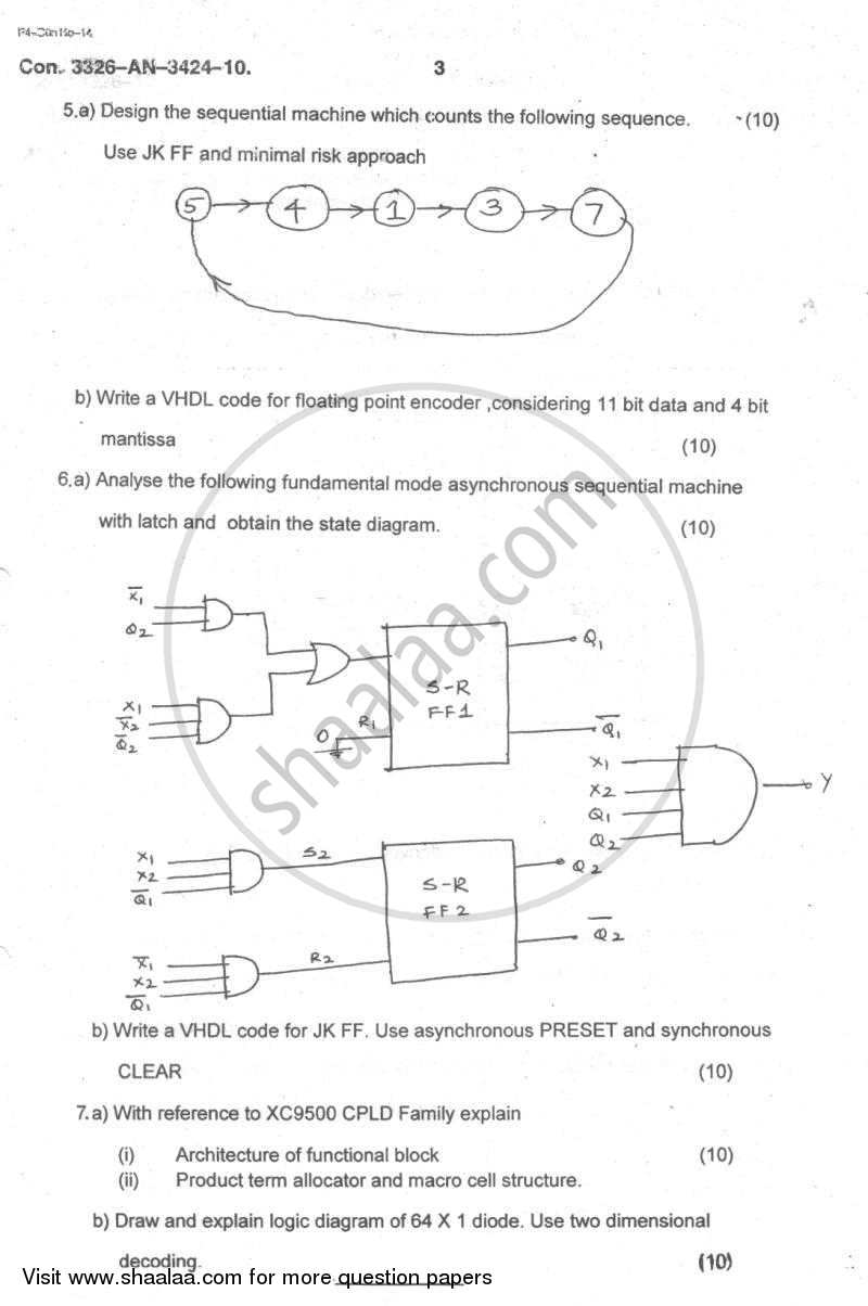 Digital System Design -2 2009-2010 - B.E. - Semester 4 (SE Second Year) - University of Mumbai question paper with PDF download