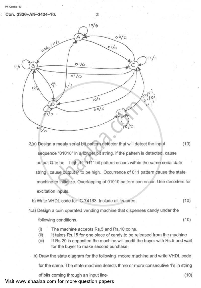 Digital System Design -2 2009-2010 - B.E. - Semester 4 (SE Second Year) - University of Mumbai question paper with PDF download