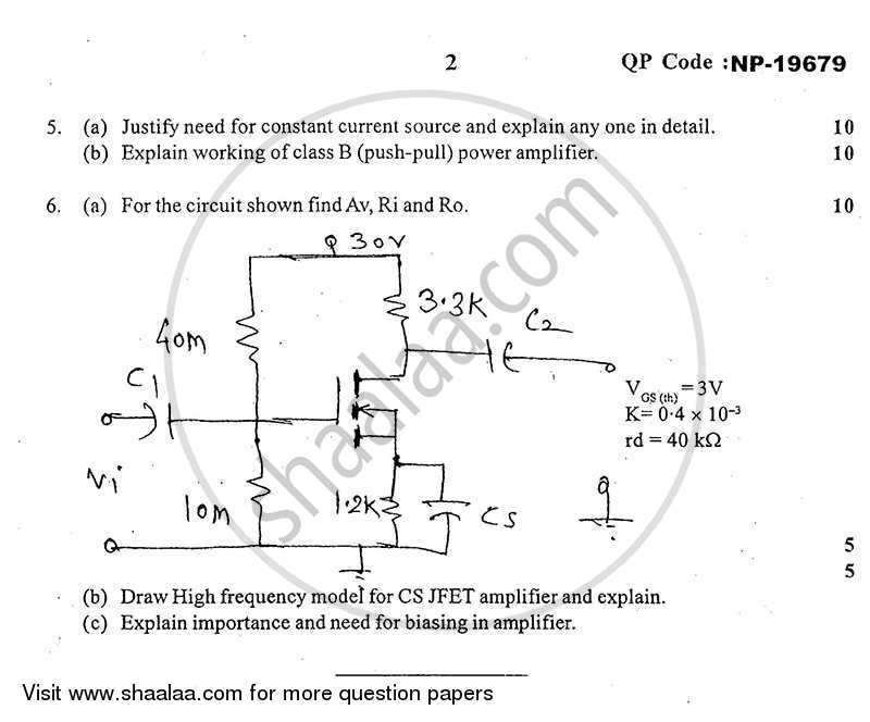 Discrete Electronic Circuits 2013-2014 - B.E. - Semester 4 (SE Second Year) - University of Mumbai question paper with PDF download