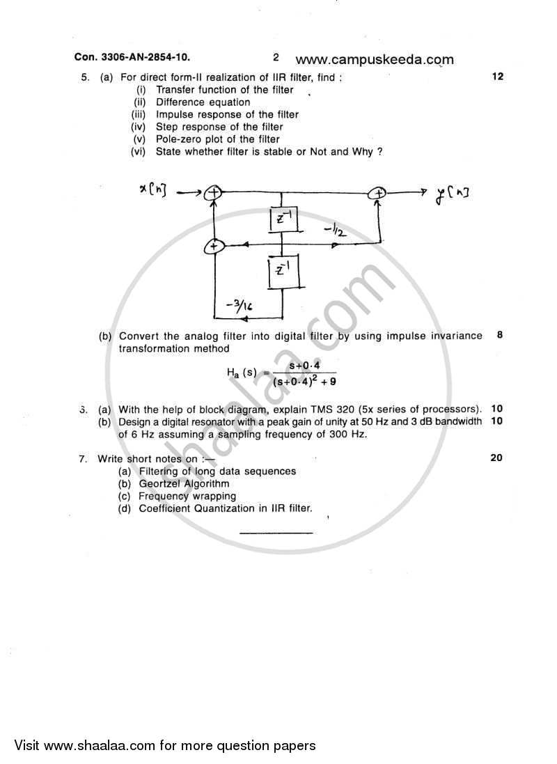 Discrete Time Signal Processing 2009-2010 - B.E. - Semester 7 (BE Fourth Year) - University of Mumbai question paper with PDF download