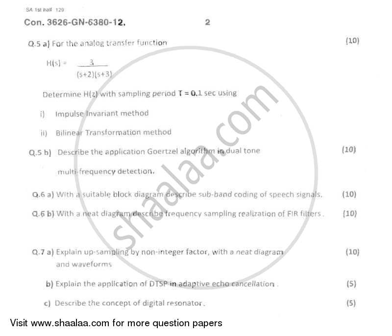 Discrete Time Signal Processing 2011-2012 - B.E. - Semester 7 (BE Fourth Year) - University of Mumbai question paper with PDF download