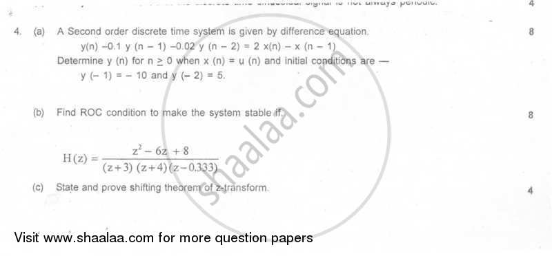Discrete Time Signal and System 2005-2006 - B.E. - Semester 6 (TE Third Year) - University of Mumbai question paper with PDF download