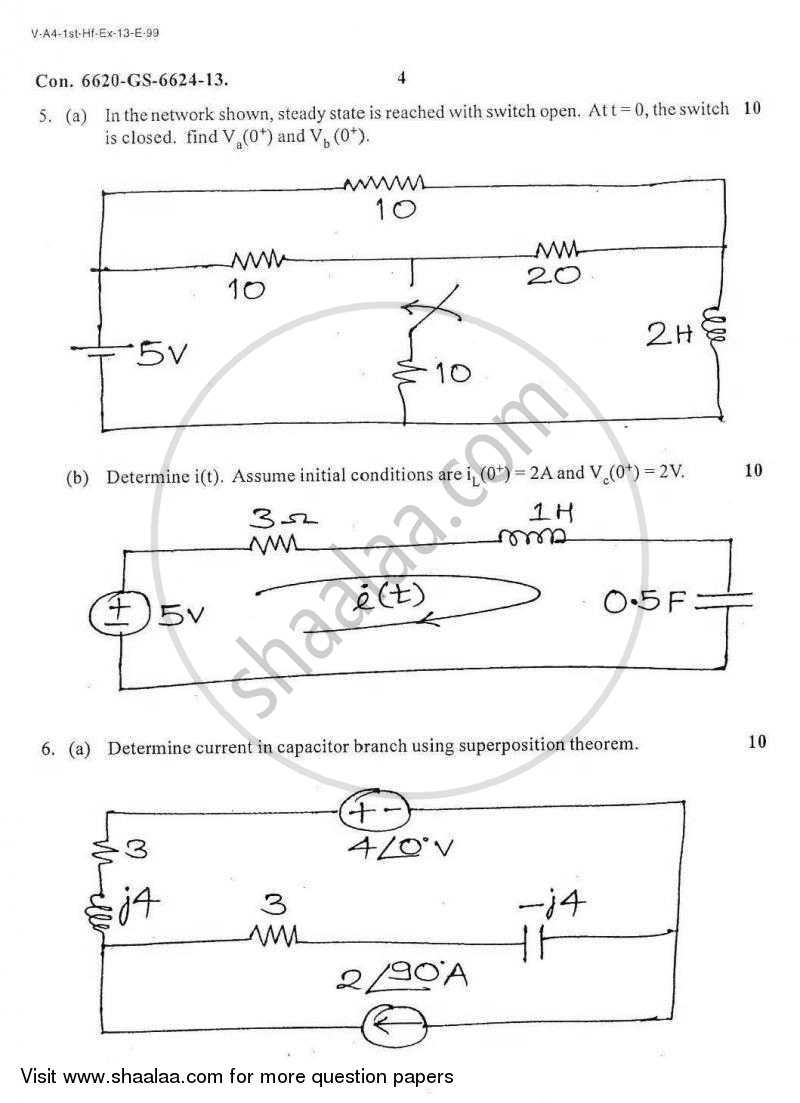 Electrical Networks 1 2012-2013 - B.E. - Semester 3 (SE Second Year) - University of Mumbai question paper with PDF download