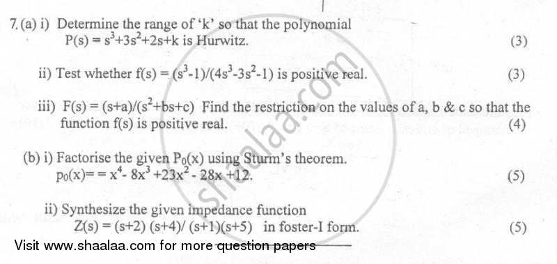 Electrical Networks Analysis and Synthesis 2005-2006 - B.E. - Semester 3 (SE Second Year) - University of Mumbai question paper with PDF download