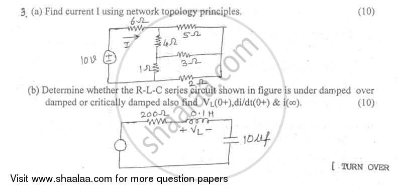 Electrical Networks Analysis and Synthesis 2005-2006 - B.E. - Semester 3 (SE Second Year) - University of Mumbai question paper with PDF download