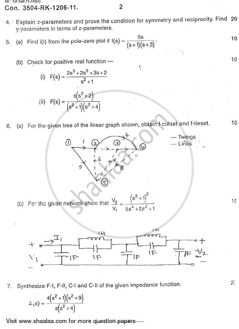Electrical Networks 2010-2011 - B.E. - Semester 3 (SE Second Year) - University of Mumbai question paper with PDF download