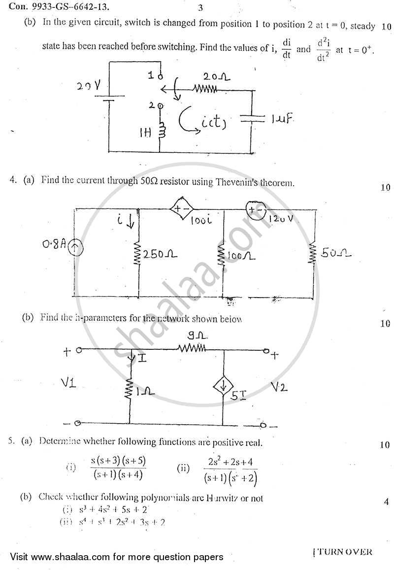 Electrical Networks 2012-2013 - B.E. - Semester 3 (SE Second Year) - University of Mumbai question paper with PDF download