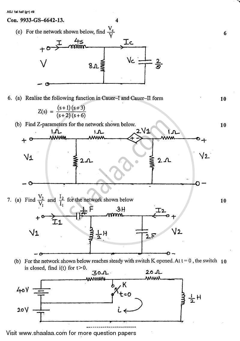 Electrical Networks 2012-2013 - B.E. - Semester 3 (SE Second Year) - University of Mumbai question paper with PDF download