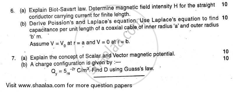 Electromagnetic Wave Theory 2011-2012 - B.E. - Semester 4 (SE Second Year) - University of Mumbai question paper with PDF download