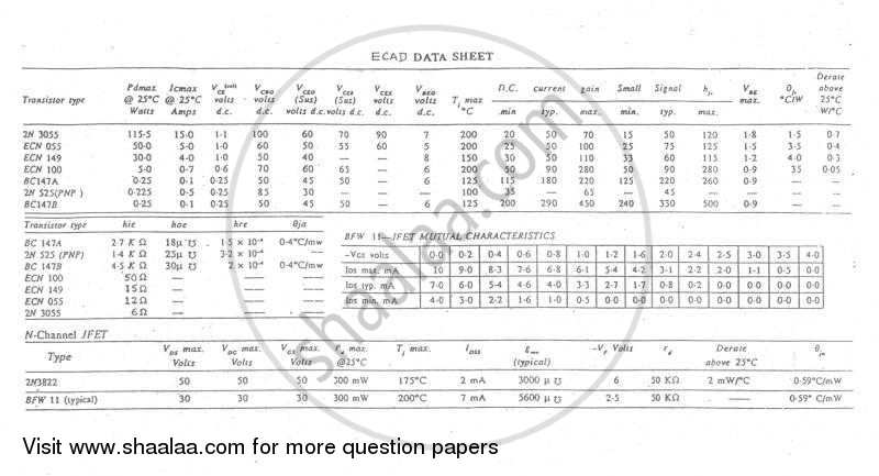 Electronic Circuit Analysis and Design 1 2005-2006 - B.E. - Semester 3 (SE Second Year) - University of Mumbai question paper with PDF download