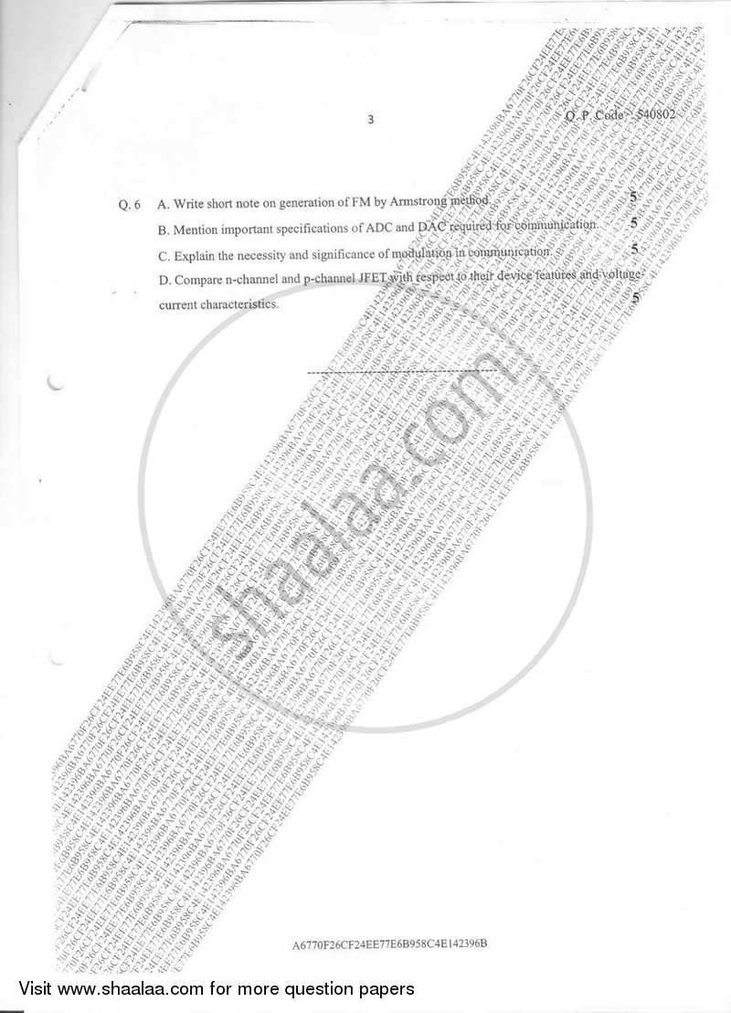 Electronic Circuits and Communication Fundamentals 2016-2017 - B.E. - Semester 3 (SE Second Year) - University of Mumbai question paper with PDF download