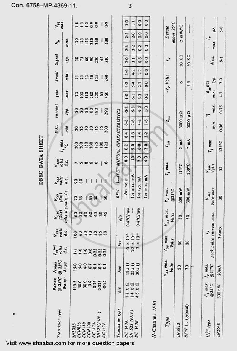 Electronic Circuits and Design -2 2011-2012 - B.E. - Semester 4 (SE Second Year) - University of Mumbai question paper with PDF download