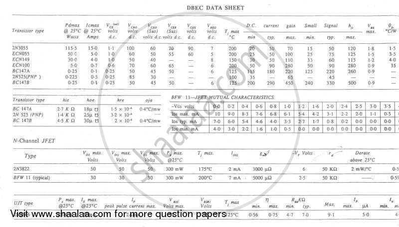 Electronic Devices and Circuits 1 2008-2009 - B.E. - Semester 3 (SE Second Year) - University of Mumbai question paper with PDF download