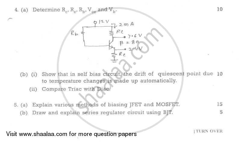 Electronic Devices and Circuits 1 2008-2009 - B.E. - Semester 3 (SE Second Year) - University of Mumbai question paper with PDF download