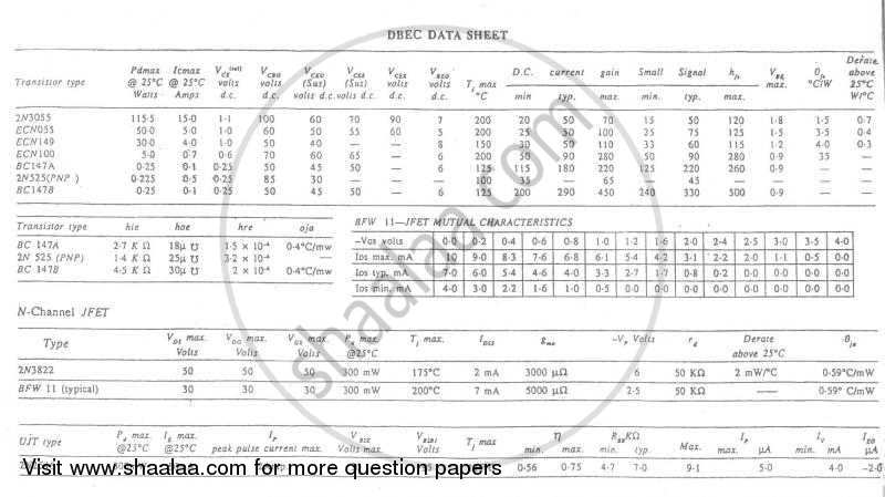 Electronic Devices and Circuits 1 2009-2010 - B.E. - Semester 3 (SE Second Year) - University of Mumbai question paper with PDF download