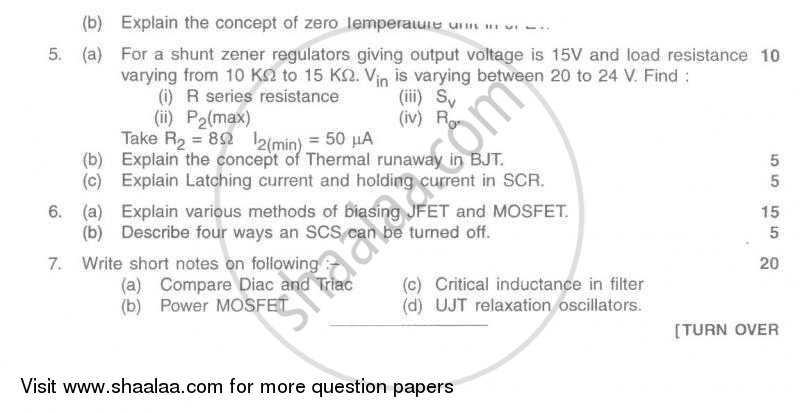 Electronic Devices and Circuits 1 2009-2010 - B.E. - Semester 3 (SE Second Year) - University of Mumbai question paper with PDF download