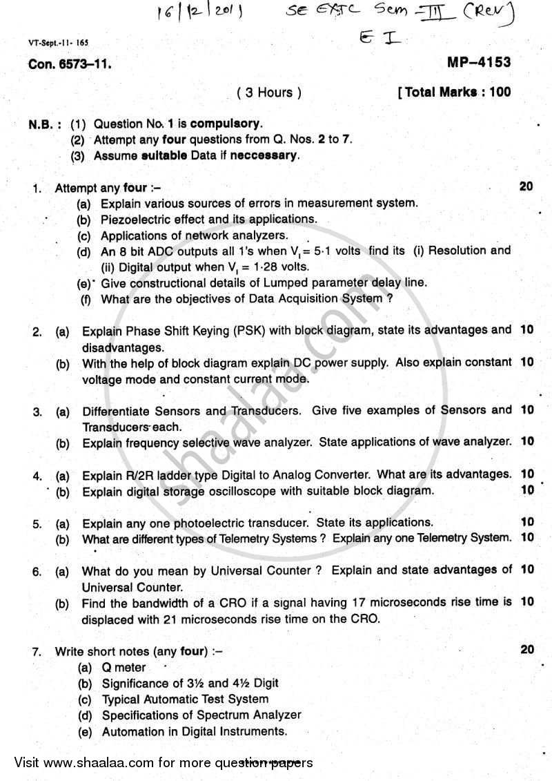 Electronic Devices and Circuits 1 2011-2012 - B.E. - Semester 3 (SE Second Year) - University of Mumbai question paper with PDF download