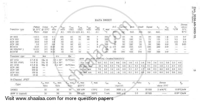 Electronic Devices and Circuits 2 2009-2010 - B.E. - Semester 4 (SE Second Year) - University of Mumbai question paper with PDF download