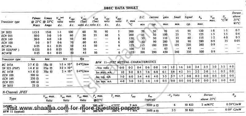 Electronic Devices and Circuits 2 2010-2011 - B.E. - Semester 4 (SE Second Year) - University of Mumbai question paper with PDF download