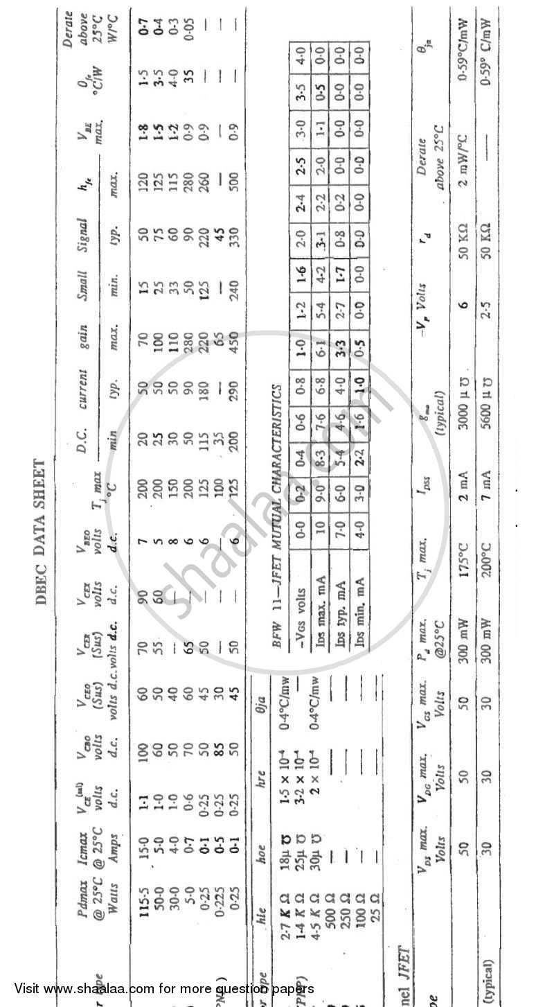 Electronic Devices and Circuits 2 2011-2012 - B.E. - Semester 4 (SE Second Year) - University of Mumbai question paper with PDF download