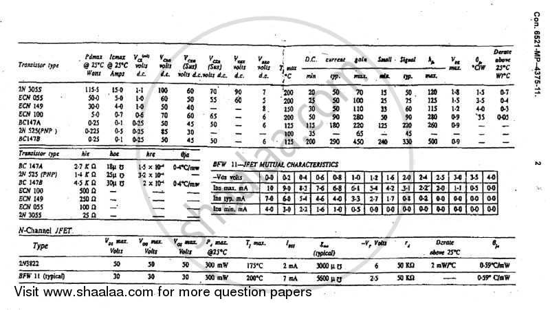 Electronic Devices and Circuits 2 2011-2012 - B.E. - Semester 4 (SE Second Year) - University of Mumbai question paper with PDF download