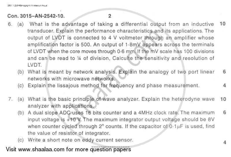 Electronic Instrumentation 2009-2010 - B.E. - Semester 3 (SE Second Year) - University of Mumbai question paper with PDF download