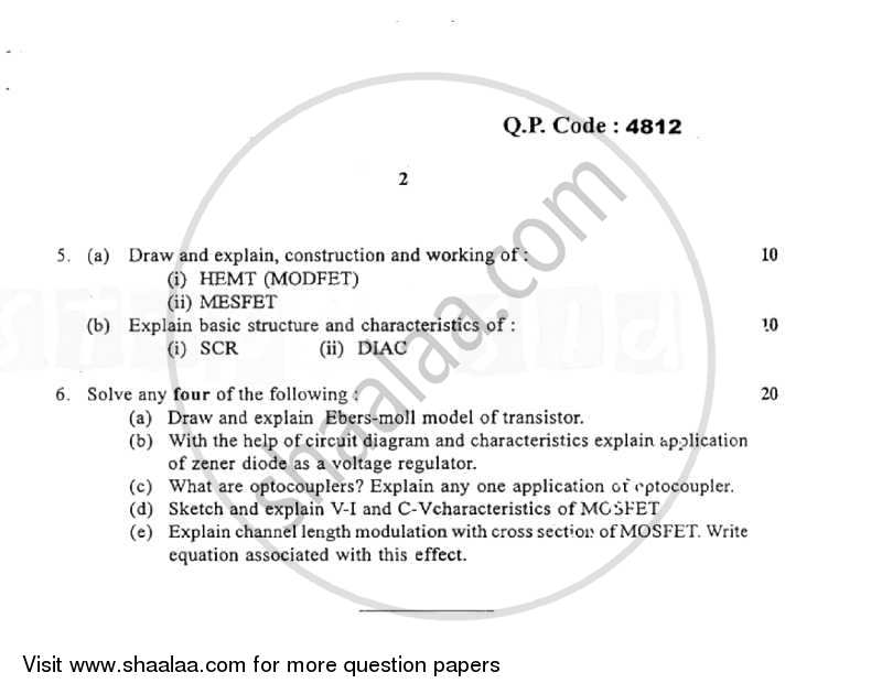 Electronics Devices 2014-2015 - B.E. - Semester 3 (SE Second Year) - University of Mumbai question paper with PDF download
